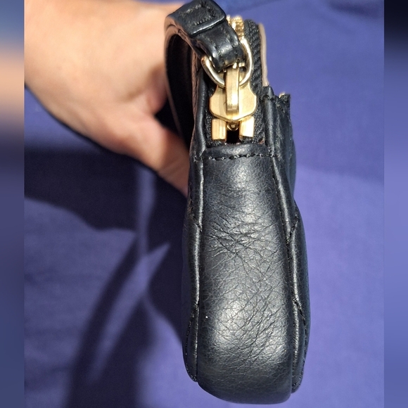 Vera Bradley Sophie Black & Gray Quilted leather Wristlet Wallet-New - Picture 6 of 10